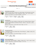 Screenshot Empfehlungsliste